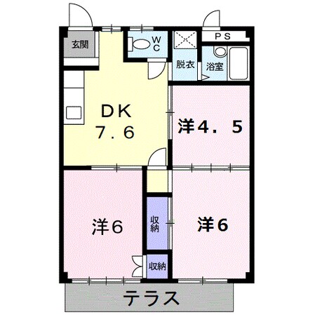 日永駅 徒歩14分 1階の物件間取画像